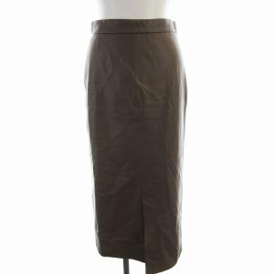 タイトスカート ロング スリット 1 茶 ブラウン A0328FS /EE