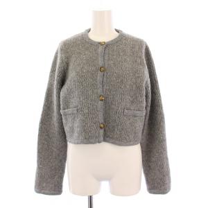 23AW ブークレヤーンコンパクトニットジャケット カーディガン 長袖 F グレー FWNT235047