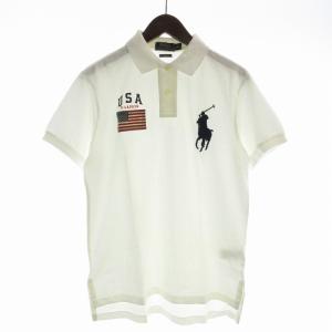 ポロシャツ 半袖 ロゴ M 白 ホワイト 41381 /EE