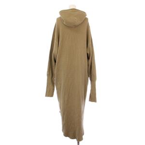 AMERICANA ワンピース ロング 長袖 フード ワッフル 日本製 F ベージュ /BM