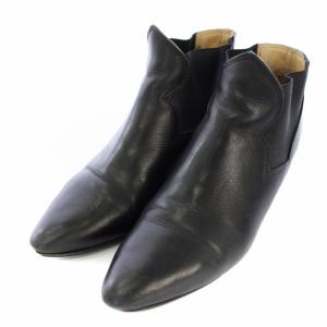 ALMA ショートブーツ サイドゴアブーツ レザー 39 26cm 黒 /TK