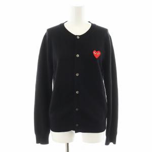 AD2017/5 カーディガン ワンポイント ウール M 黒 ブラック AZ-N007 /AN17