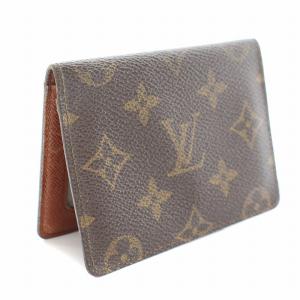 LOUIS VUITTON ポルト2カルト ヴェルティカル モノグラム カードケース パスケース PVCレザー 茶 ブラウン M60533