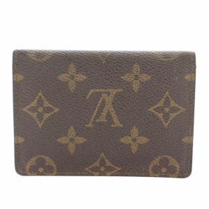 LOUIS VUITTON ポルト2カルト ヴェルティカル モノグラム カードケース パスケース PVCレザー 茶 ブラウン M60533