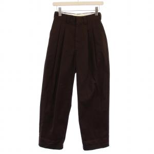 TOMBOY PANTS トムボーイパンツ ジップフライ ハイウエスト 32 ブラウン 20AMSPA64