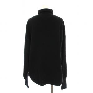 Shinzone コットン カシミヤ タートル ワッフル プルオーバー ニット セーター 長袖 FO 黒 21AMSNI11