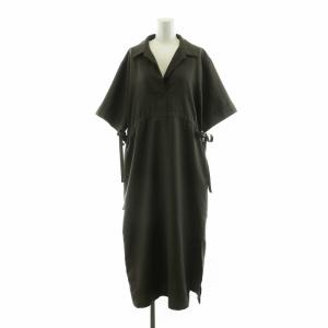 23SS シャツワンピース ロング 半袖 38 グレー 413105542388038 /NQ