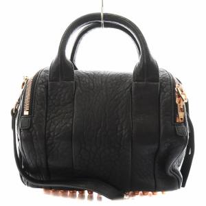 ブレンダ ショルダーバッグ レザー スネークチェーン 黒