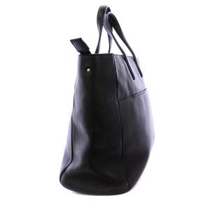 agnes b. トートバッグ ハンドバッグ レザー ネイビー /KH