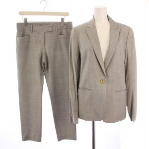 スーツ セットアップ 上下 テーラードジャケット クロップドパンツ ジップフライ 40 ライトグレー 03-9904121