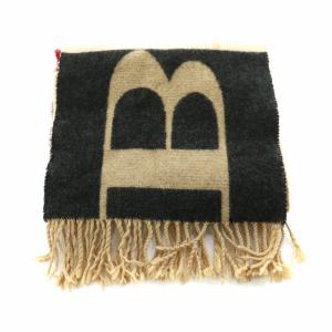 BURBERRY LONDON マフラー ロゴ カシミヤ混 ベージュ /NQ