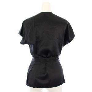 VIVIENNE TAM ブラウス シルク カシュクール フレンチスリーブ フラワー 1 黒 015-210101 /TK