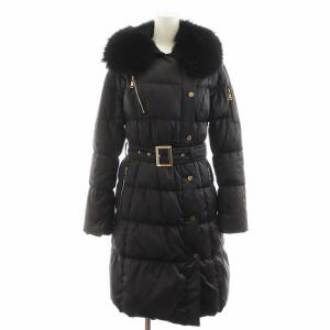 ダウンコート ロング丈 ファー アウター 38 黒 ブラック M5A12-600-09 /AN30