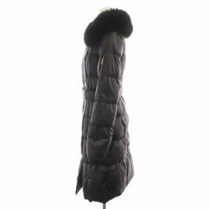 EPOCA ダウンコート ロング丈 ファー アウター 38 黒 ブラック M5A12-600-09 /AN30