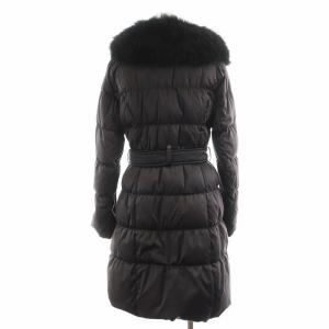 EPOCA ダウンコート ロング丈 ファー アウター 38 黒 ブラック M5A12-600-09 /AN30