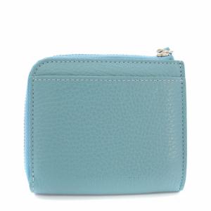 IACUCCI リサッカウォレット S CERVO 財布 L字ファスナー レザー 水色 /TK