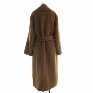 IENA アルパカシャギーオーバーサイズコート ロング ベルト付き 36 茶 ブラウン 19-020-900-1000-3-0