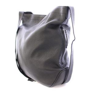 HERGOPOCH ショルダーバッグ レザー ロゴ 型押し 黒 ブラック /BB