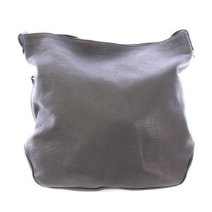 HERGOPOCH ショルダーバッグ レザー ロゴ 型押し 黒 ブラック /BB