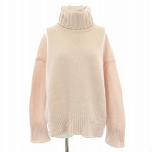 ファインウールハイネックプルオーバー ニット セーター タートルネック 長袖 S ピンク 23-02-85-02301