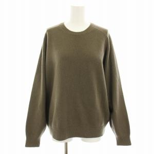 24AW SUPER180 クルーネックプルオーバー ニット セーター 長袖 タグ付き F カーキ 24080900372040
