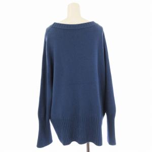 Spick&Span 24SS バルキーヤーン ロングリブ プルオーバー ニット セーター F 青 ブルー 24080200512010