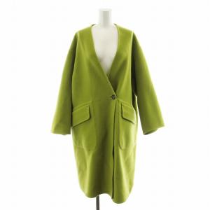 23AW モッサーダブルフェイス Vネックコート 38 ライトグリーン 23020900125040