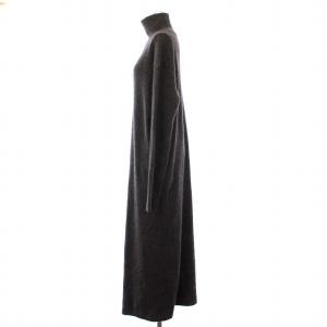 GALLARDAGALANTE 24AW ハーフジップニットワンピース 長袖 ロング F グレー GGZ1042409A0002 /KH