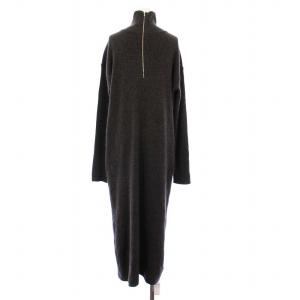 GALLARDAGALANTE 24AW ハーフジップニットワンピース 長袖 ロング F グレー GGZ1042409A0002 /KH