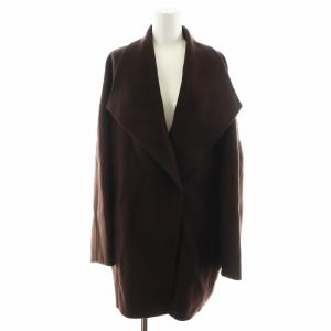 24AW ダブルフェイスショートコート ウール アウター F 茶 ブラウン GGZ1042508A0002