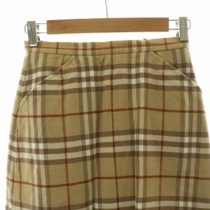 burberrys フレアスカート チェック ヴィンテージ ブラウン