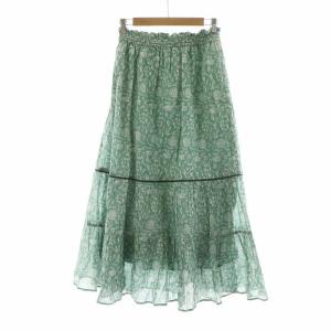 23SS バティックプリントティアードスカート ロング F グリーン 23060462109020 /NQ