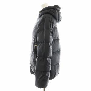 nano universe 西川ダウン ダウンジャケット フード アウター 38 黒 ブラック NL64CT5500TS /AN38