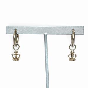 CROWN クラウン ピアス 両耳用 王冠モチーフ フープ 925 シルバー /BB