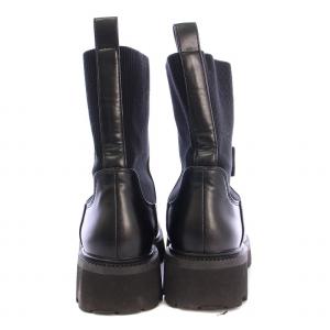 CHARLES & KEITH CHARLES&KEITH チャールズ&キース サイドゴアブーツ ショート 厚底 タンクソール 切替 37 黒 ブラック /BB