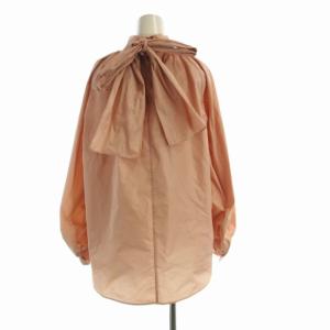 DESIGNWORKS シャツ ブラウス バンドカラー リボン 長袖 38 ピンク 3542-05-10020 /RO