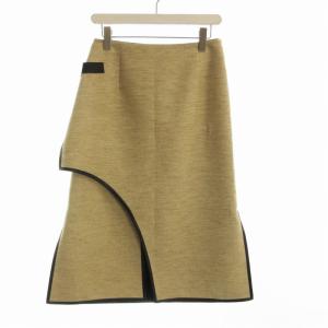 台形スカート マキシ ロング 36 ベージュ 黒 ブラック 531-9140405 /RO