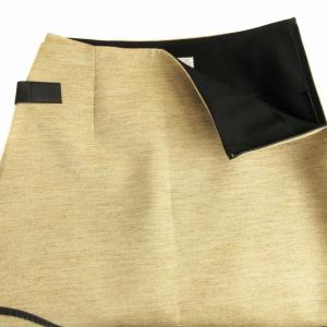 ADORE 台形スカート マキシ ロング 36 ベージュ 黒 ブラック 531-9140405 /RO