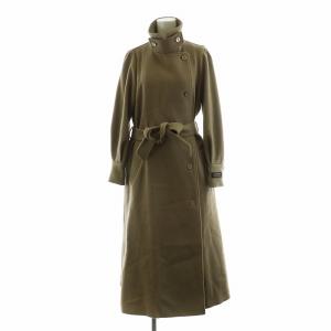 POOFY FLARE LONG COAT コート アウター ロング ベルト付き S ブラウン 01020730570