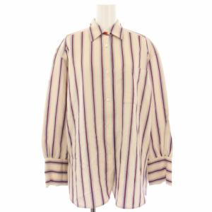 22年製 シャツ 長袖 ストライプ 38 ベージュ BLPSNX0704 /TK