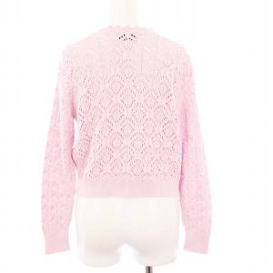 ニットカーディガン 長袖 ショート丈 リボン 1 ピンク 20439 /KH（2025