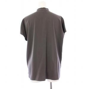 Leilian セットアップ ノースリーブブラウス パンツ ストライプ 11 9 グレー /KH