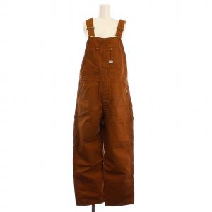 DUNGAREES ダンガリーズ オーバーオール スラックスパンツ ロゴ XS 茶 ブラウン LM7254