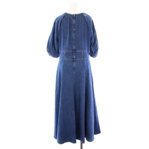 leur logette デニムワンピース ロング 半袖 1ブルー 06416 /KH