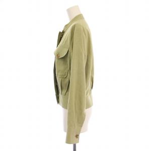 PAUL SMITH リネンミックスブルゾン スタンドカラージャケット アウター 40 緑 グリーン 135024 271J