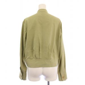 PAUL SMITH リネンミックスブルゾン スタンドカラージャケット アウター 40 緑 グリーン 135024 271J