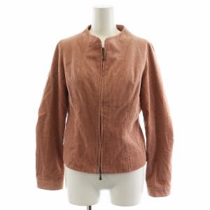 ノーカラージャケット ジップアップ コーデュロイ M ピンク GBJJM-08390 /AN45