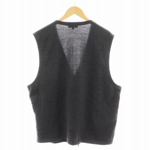 JOSEPH ABBOUD 22AW KARLKARL ニットベスト 総柄 キングサイズ ウール 4L グレー KRJKNW0323