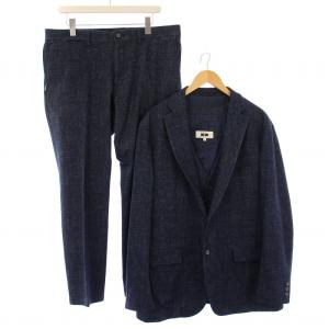 3点セット シングルスーツ テーラードジャケット アウター 総裏地 ベスト ジレ 前開き テーパードパンツ