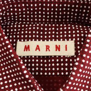 MARNI 15AW シャツ 長袖 ドット柄 コットン 44 ボルドー CUMUC01A0 /AN33